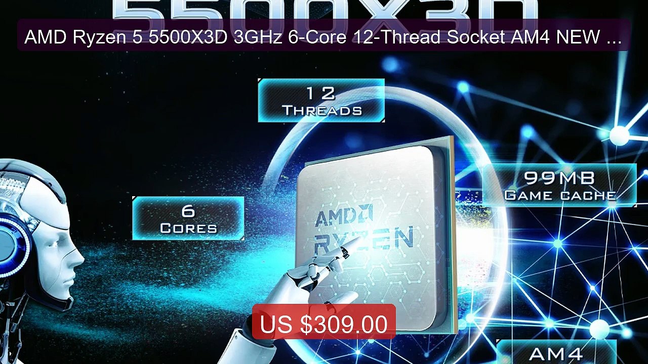 AMD Ryzen 5 5500X3D 3GHz 6-Core 12-Thread Socket AM4 NEW Gamin... -- Hot Deal 2026 | Limited Offer!