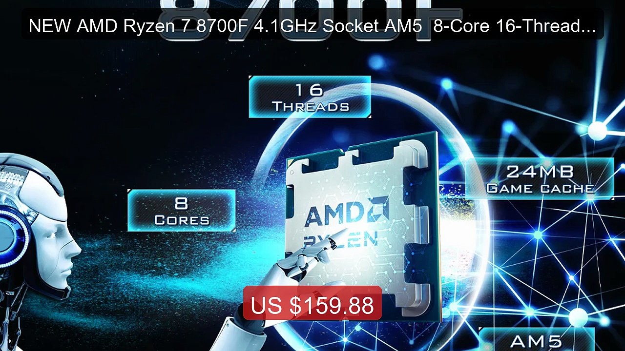 NEW AMD Ryzen 7 8700F 4.1GHz Socket AM5  8-Core 16-Thread 4NM... -- Amazing Value 2026 | Must Have!
