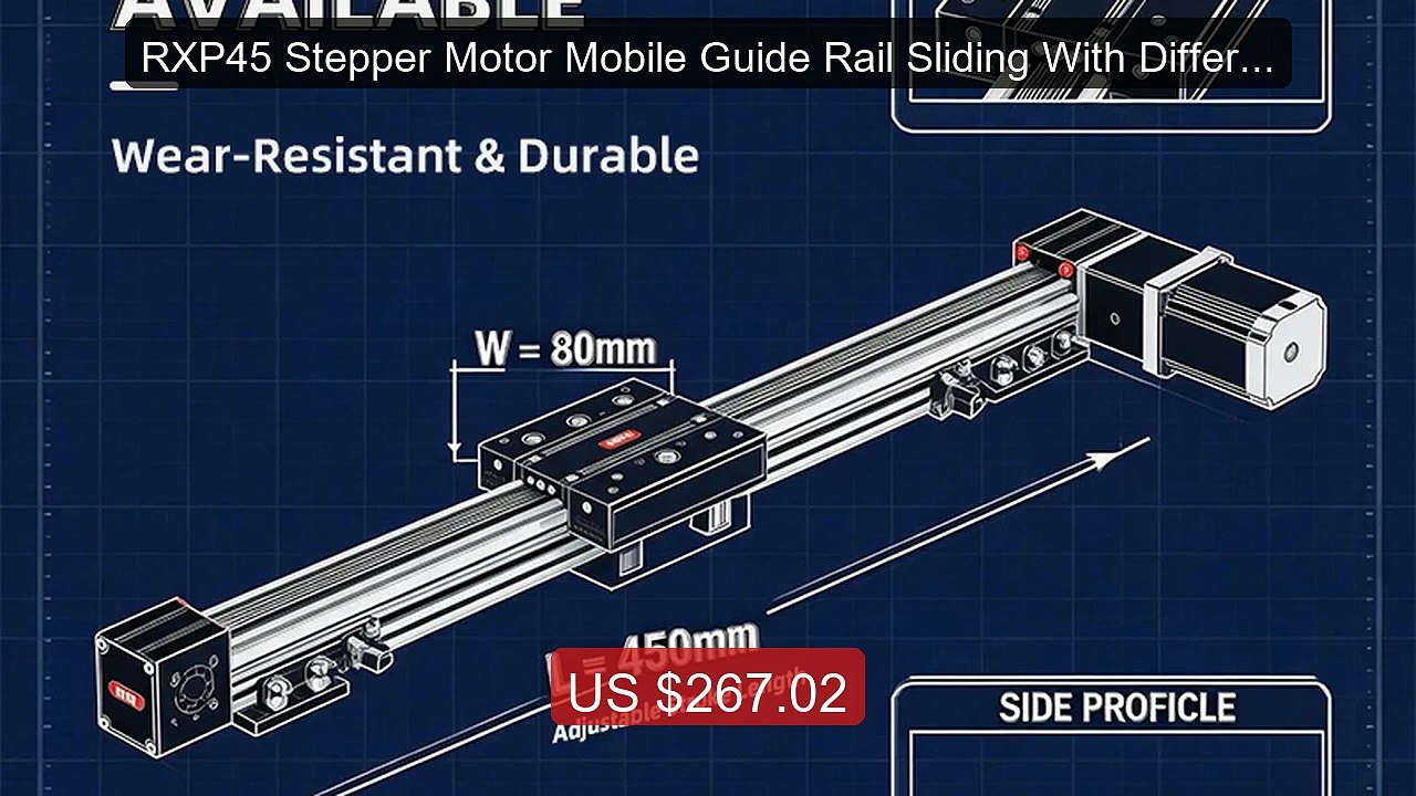 RXP45 Stepper Motor Mobile Guide Rail Sliding With Different Fold-b... -- Top Rated 2026 | Buy Now!