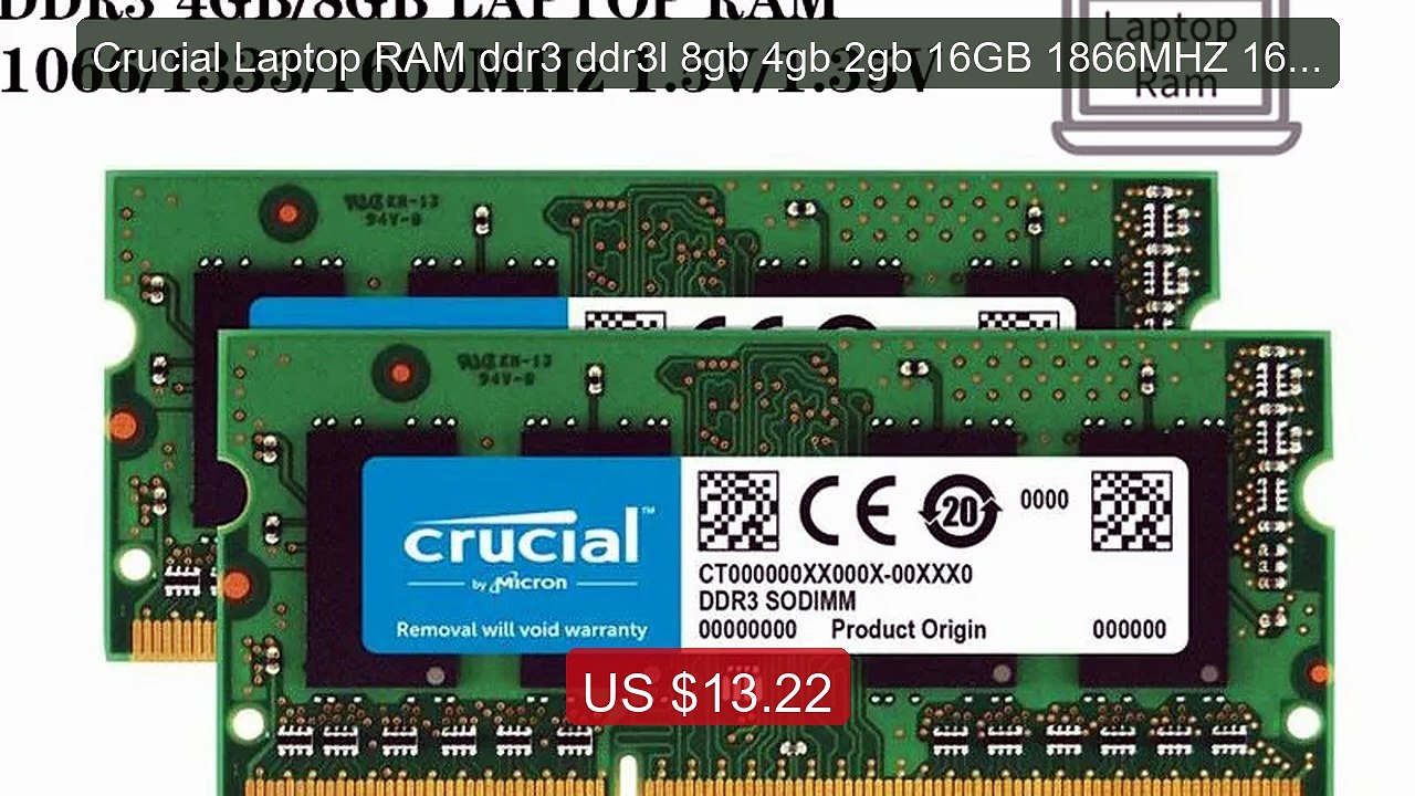 Crucial Laptop RAM ddr3 ddr3l 8gb 4gb 2gb 16GB 1866MHZ 1600... -- Top Pick 2026 | Unbeatable Price!