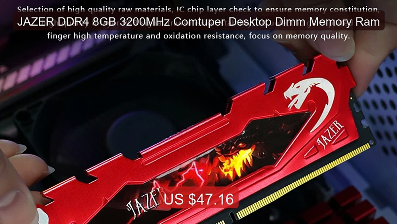 JAZER DDR4 8GB 3200MHz Comtuper Desktop Dimm Memory Ram -- Best Buy 2026 | Great Quality!