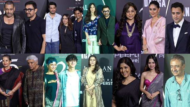 Aamir Khan, Salman Khan, Rekha, Kareena Kapoor, Kajol, Juhi Chawla, Raju Hirani, Javed Akhtar & More - 25 Years Of Aamir Khan Productions Trend 176