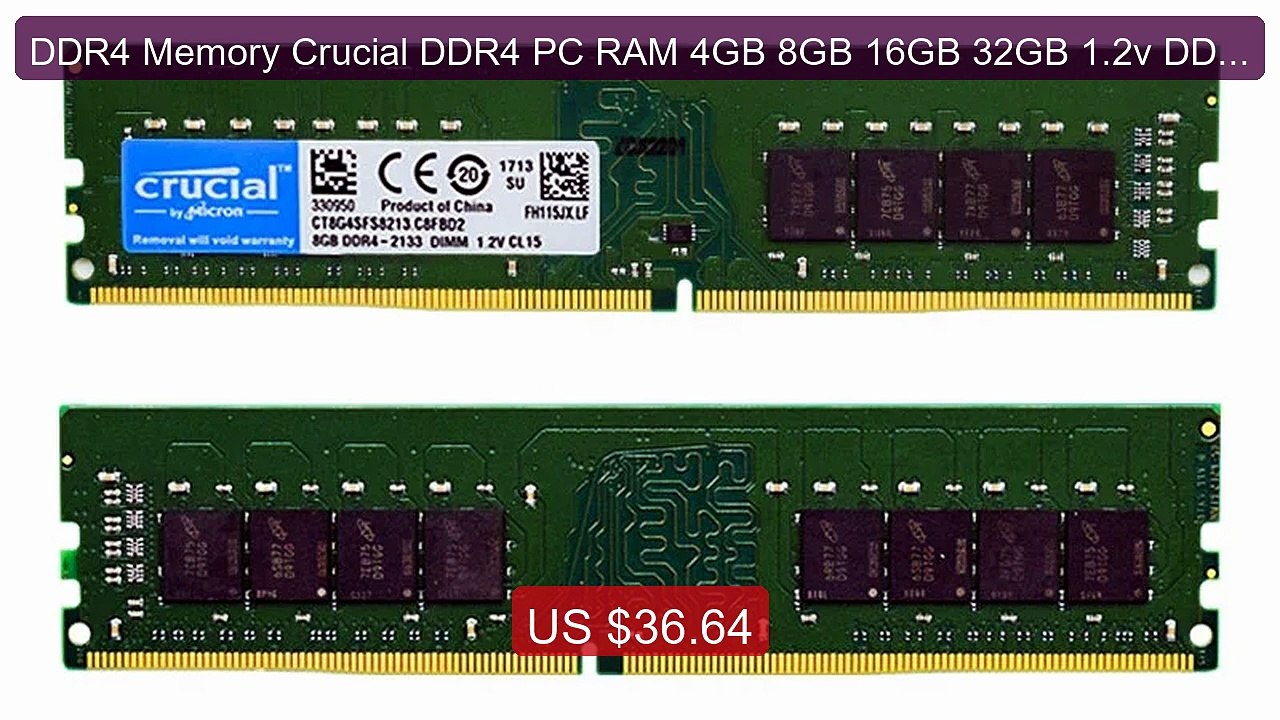 DDR4 Memory Crucial DDR4 PC RAM 4GB 8GB 16GB 32GB 1.2v DDR4 2666Mh... -- Best Deal 2026 | Shop Now!