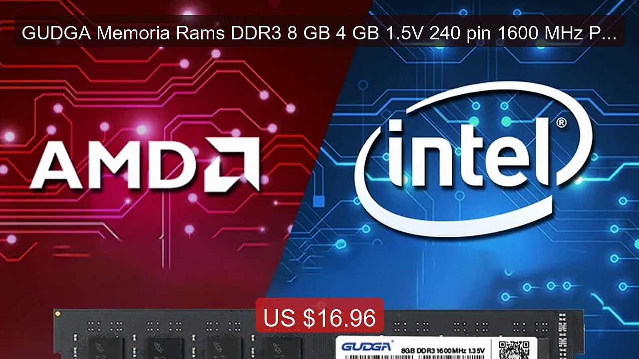 GUDGA Memoria Rams DDR3 8 GB 4 GB 1.5V 240 pin 1600 MHz PC3... -- Top Pick 2026 | Unbeatable Price!