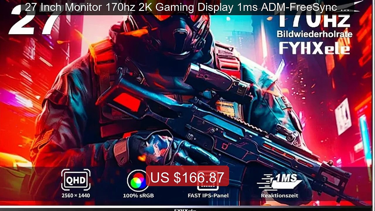 27 Inch Monitor 170hz 2K Gaming Display 1ms ADM-FreeSync 8 ... -- Top Pick 2026 | Unbeatable Price!