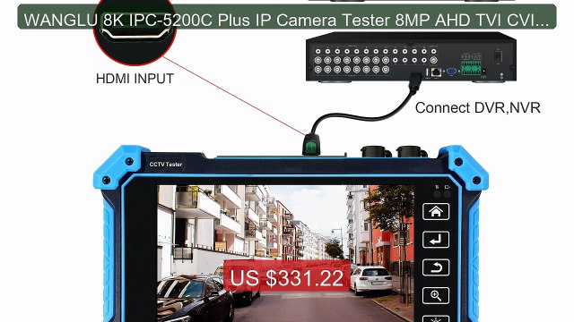 WANGLU 8K IPC-5200C Plus IP Camera Tester 8MP AHD TVI CVI SDI Anal... Best Deal 2026 | Shop Now!