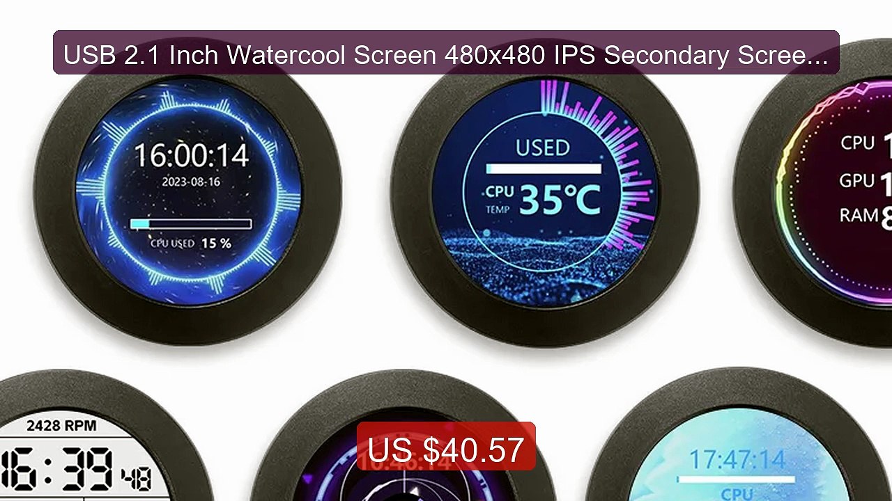 USB 2.1 Inch Watercool Screen 480x480 IPS Secondary Screen 2.1... -- Best Buy 2026 | Great Quality!