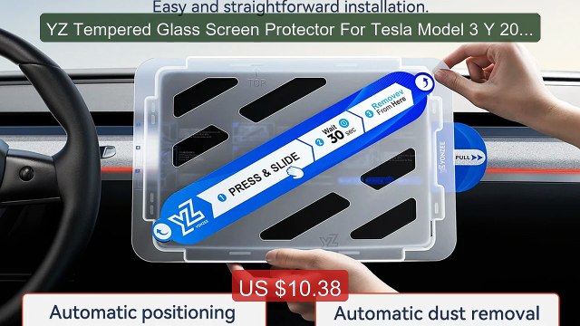 YZ Tempered Glass Screen Protector For Tesla Model 3 Y 2021... Top Pick 2026 | Unbeatable Price!