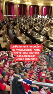 Le Parlement norvégien se met aussi à la rame viking pour soutenir son équipe à la Coupe du Monde