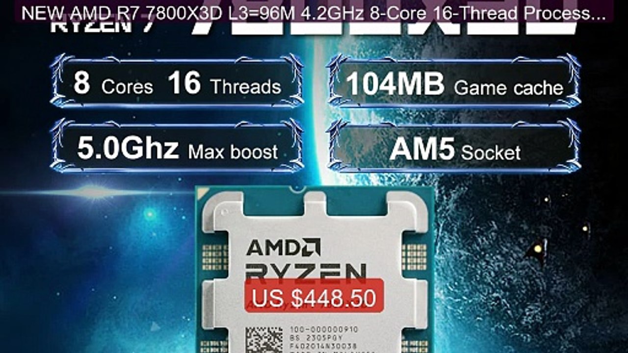 NEW AMD R7 7800X3D L3=96M 4.2GHz 8-Core 16-Thread Processor 120W R... -- Best Deal 2026 | Shop Now!