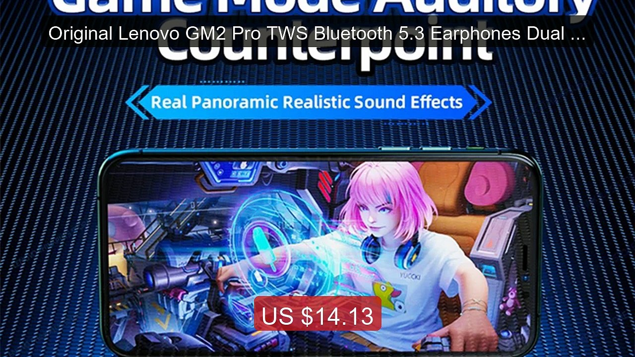 Original Lenovo GM2 Pro TWS Bluetooth 5.3 Earph...