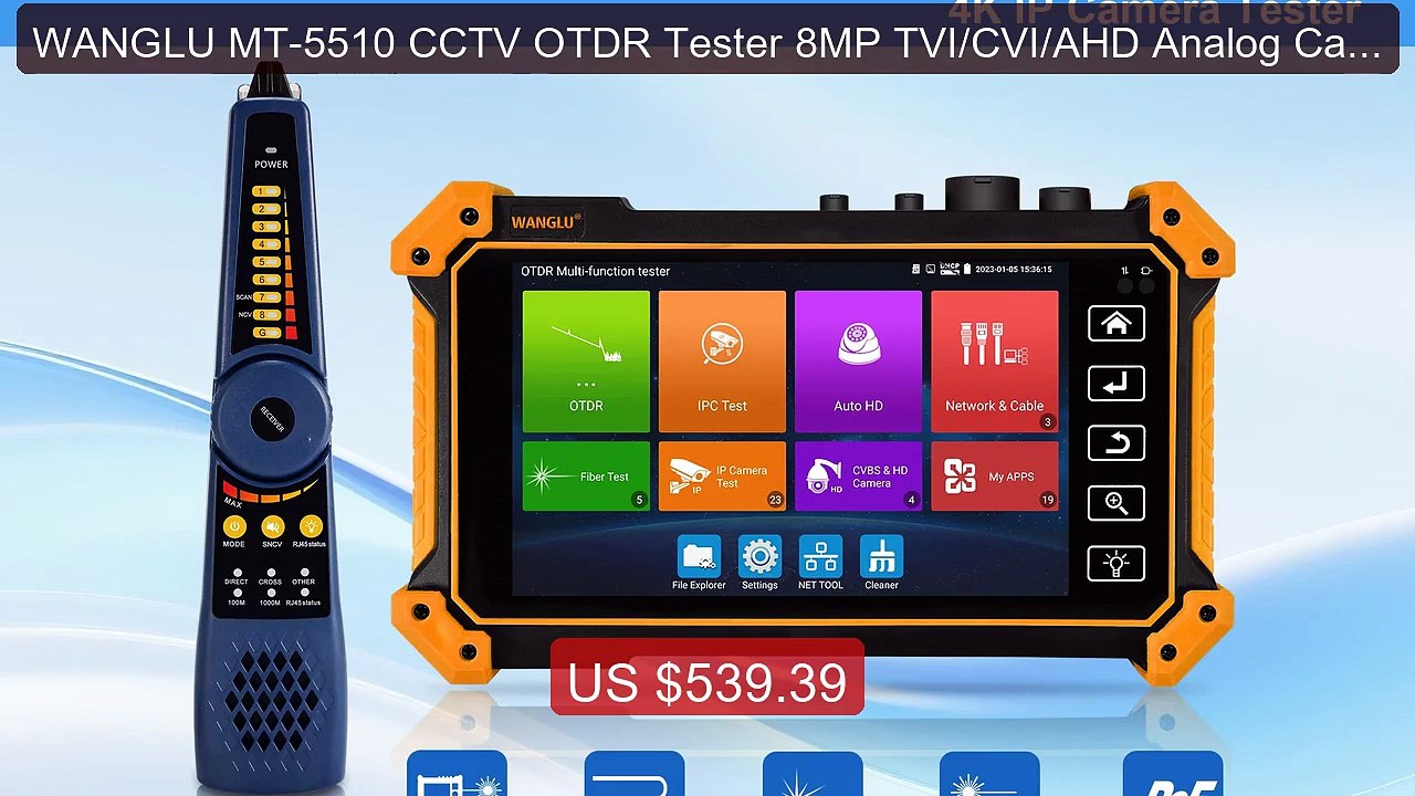WANGLU MT-5510 CCTV OTDR Tester 8MP TVI/CVI/AHD Analog Camera ... -- Best Buy 2026 | Great Quality!