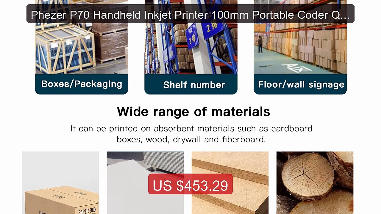 Phezer P70 Handheld Inkjet Printer 100mm Portable Coder QR Cod... -- Best Buy 2026 | Great Quality!