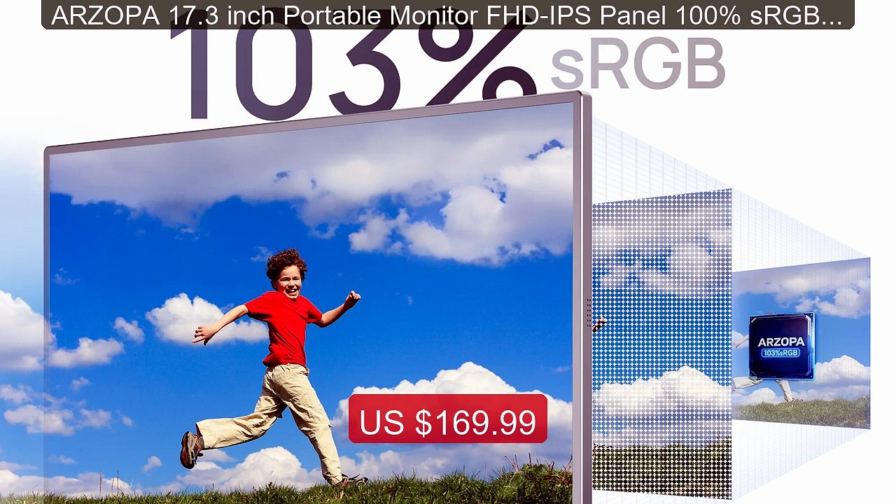 ARZOPA 17.3 inch Portable Monitor FHD-IPS Panel 100% sRGB Seco... -- Hot Deal 2026 | Limited Offer!