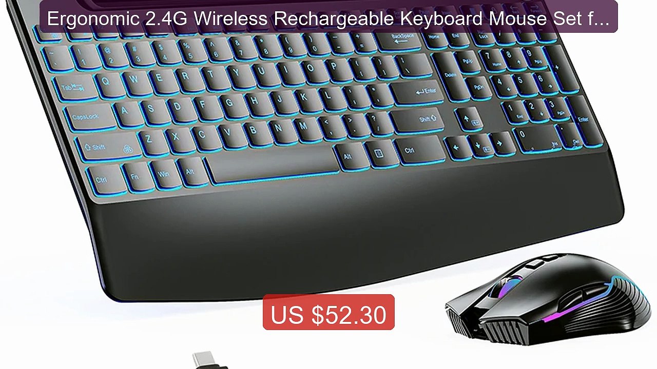 Ergonomic 2.4G Wireless Rechargeable Keyboard Mouse Set for... -- Top Pick 2026 | Unbeatable Price!