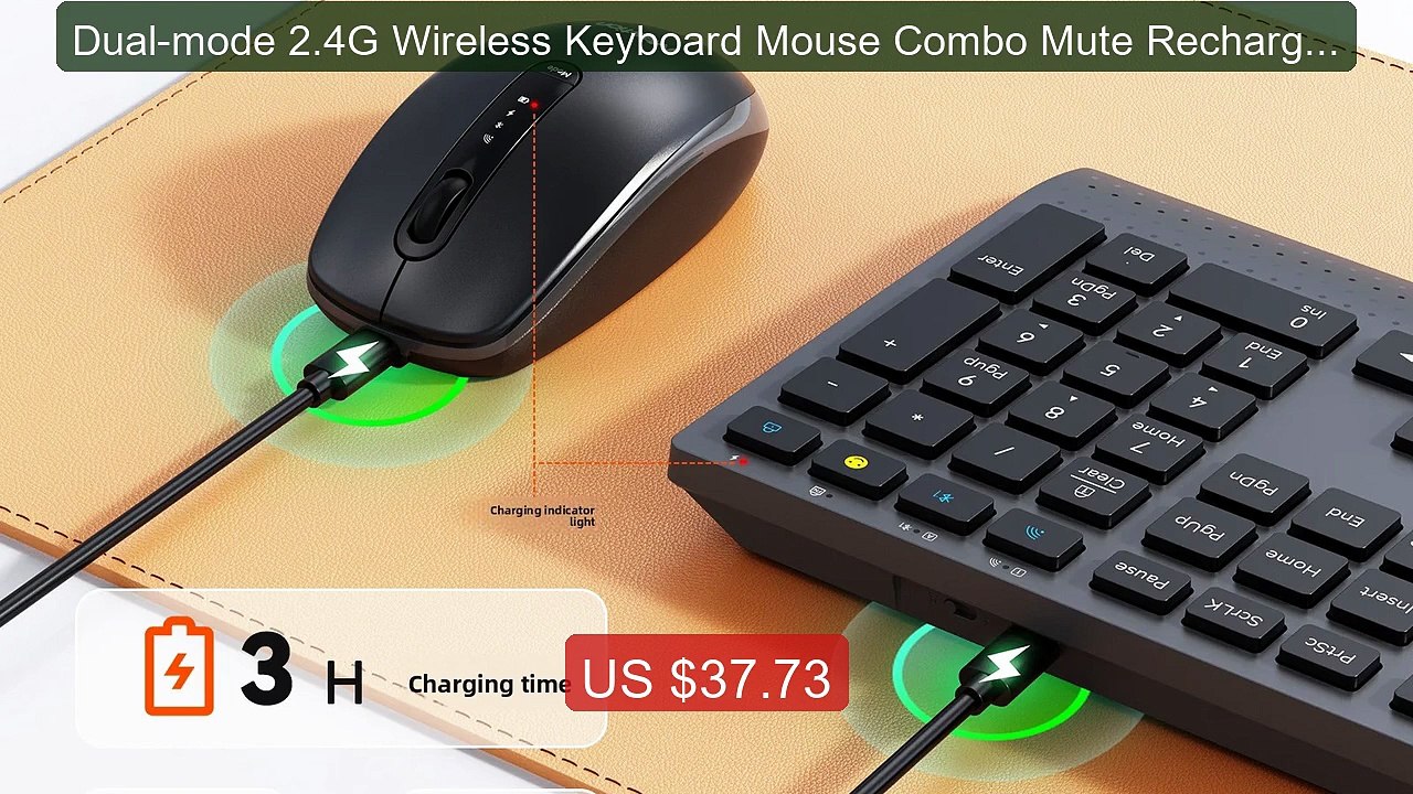 Dual-mode 2.4G Wireless Keyboard Mouse Combo Mute Rechargeable... -- Hot Deal 2026 | Limited Offer!