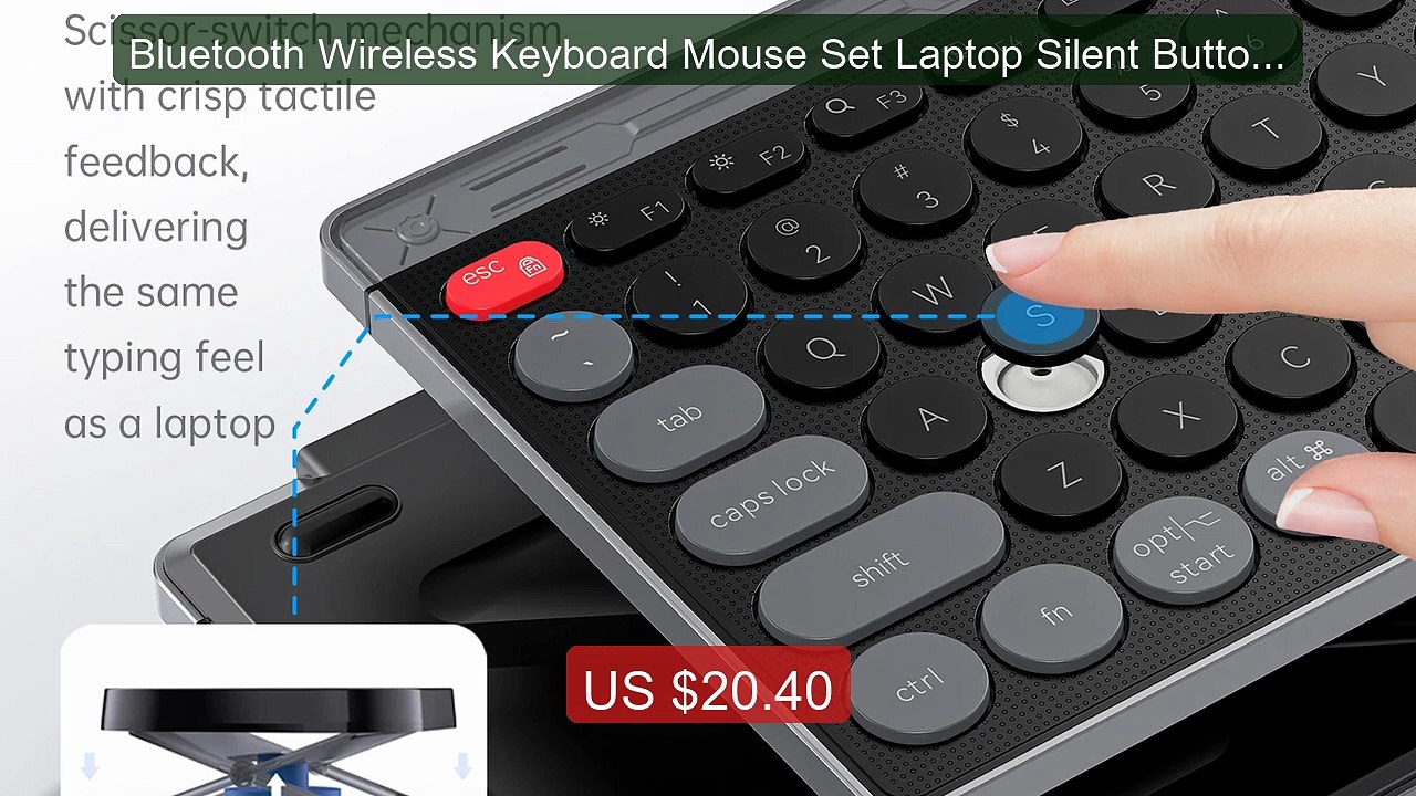 Bluetooth Wireless Keyboard Mouse Set Laptop Silent Button Chargin... -- Best Deal 2026 | Shop Now!