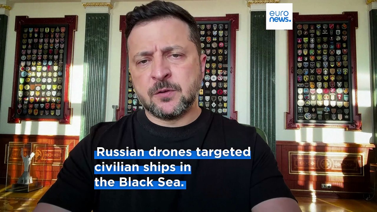 Russian drones hit two foreign-flagged civilian ships in the Black Sea, Ukraine says