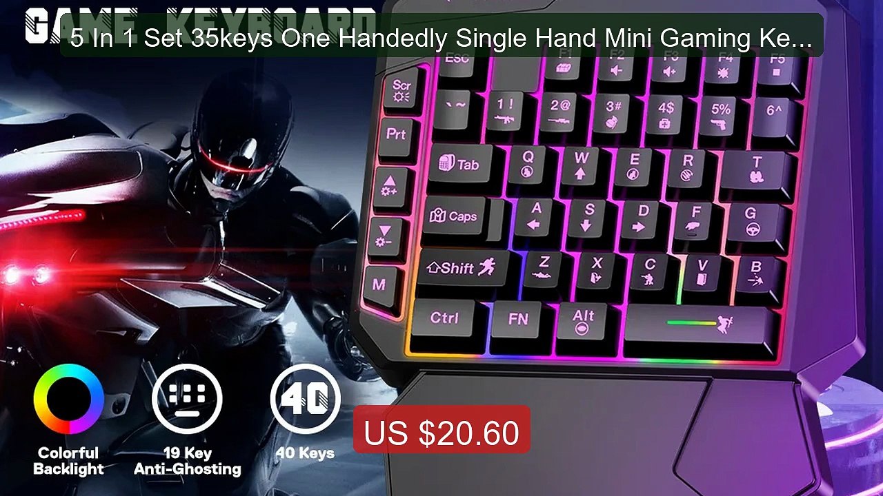 5 In 1 Set 35keys One Handedly Single Hand Mini Gaming Keyboard Usb... -- Top Rated 2026 | Buy Now!
