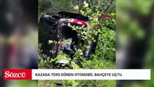 Kavşakta hafif ticari araçla çarpışan otomobil ters döndü; 4 yaralı