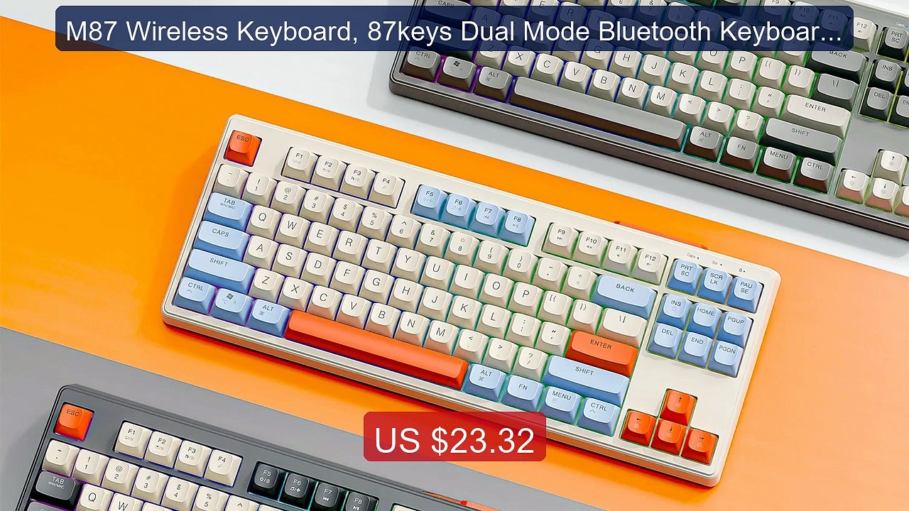 M87 Wireless Keyboard, 87keys Dual Mode Bluetooth Keyboard with Ra... -- Best Deal 2026 | Shop Now!