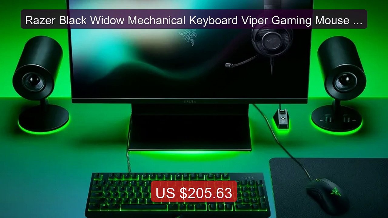 Razer Black Widow Mechanical Keyboard Viper Gaming Mouse Gree... -- Amazing Value 2026 | Must Have!