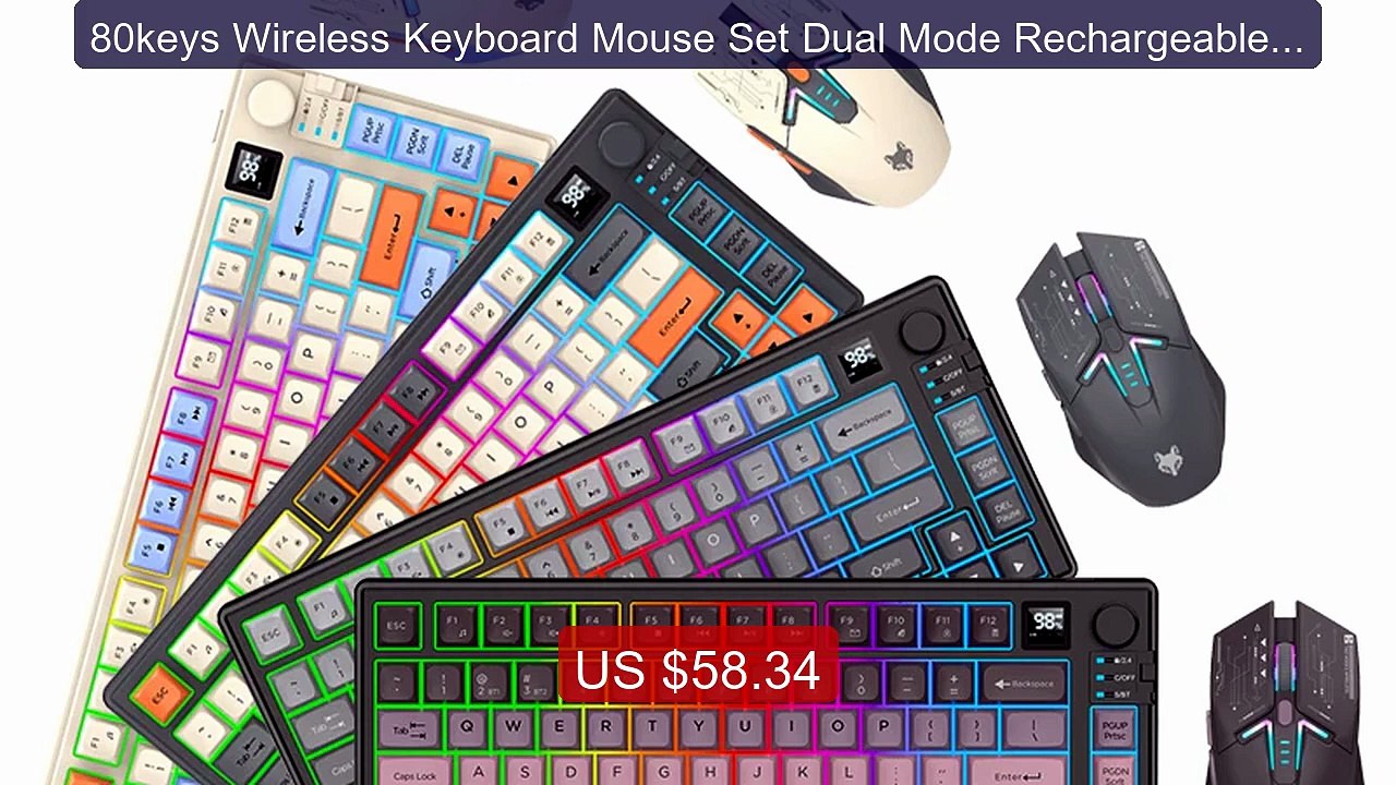 80keys Wireless Keyboard Mouse Set Dual Mode Rechargeable Backlit M... -- Top Rated 2026 | Buy Now!
