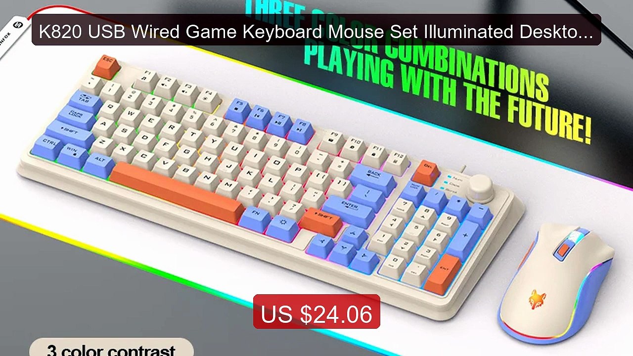 K820 USB Wired Game Keyboard Mouse Set Illuminated Desktop/Laptop ... -- Best Deal 2026 | Shop Now!