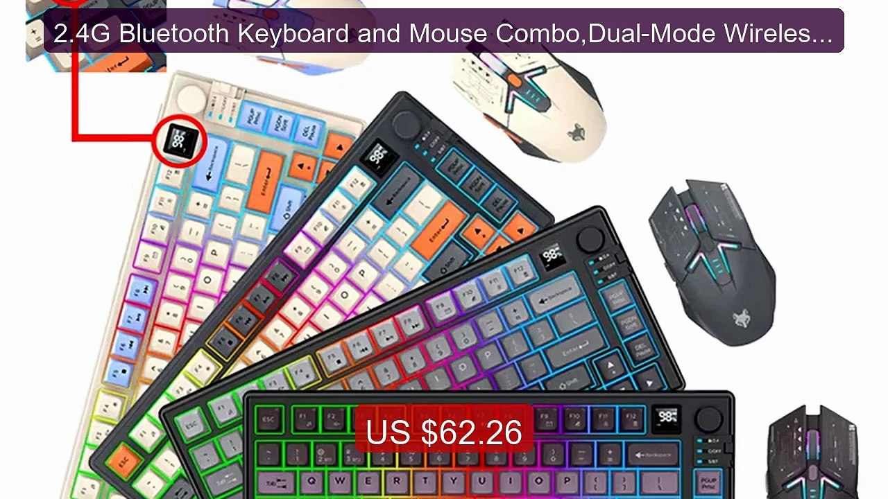 2.4G Bluetooth Keyboard and Mouse Combo,Dual-Mode Wireless Re... -- Amazing Value 2026 | Must Have!