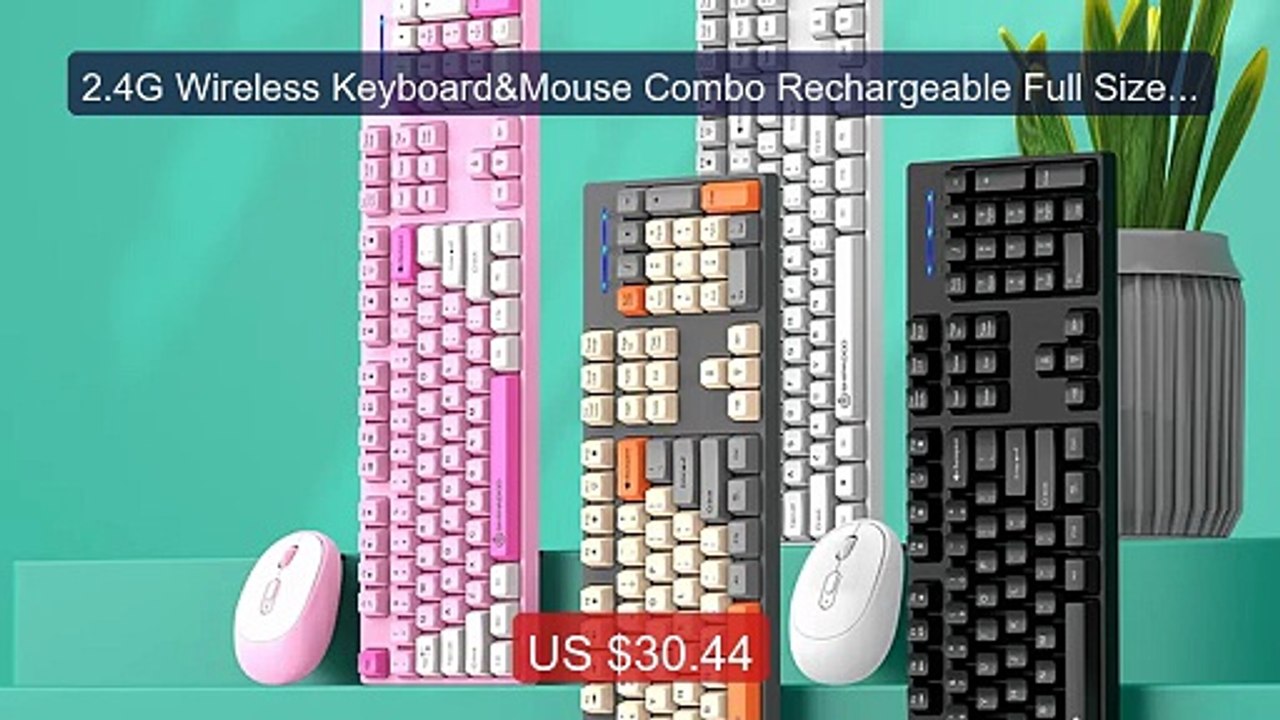 2.4G Wireless Keyboard&Mouse Combo Rechargeable Full Size Wir... -- Amazing Value 2026 | Must Have!