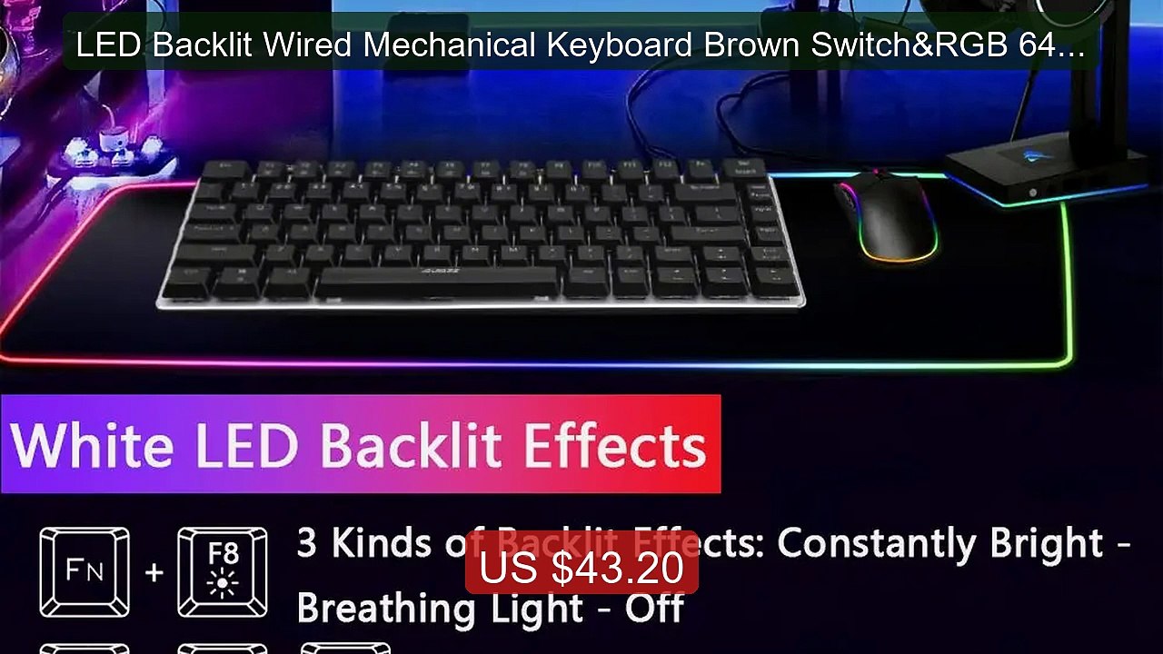 LED Backlit Wired Mechanical Keyboard Brown Switch&RGB 6400 DPI Li... -- Best Deal 2026 | Shop Now!