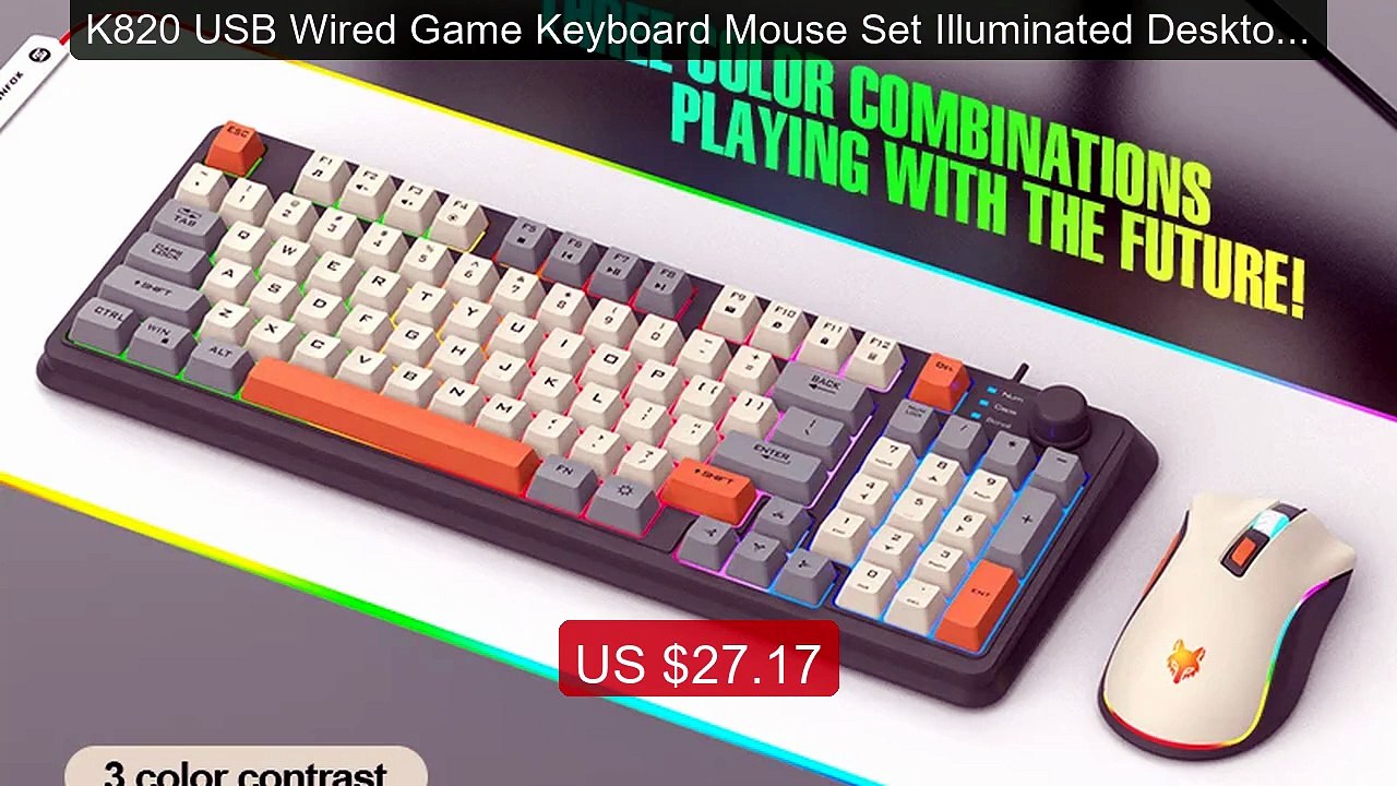 K820 USB Wired Game Keyboard Mouse Set Illuminated Desktop/Lap... -- Best Buy 2026 | Great Quality!
