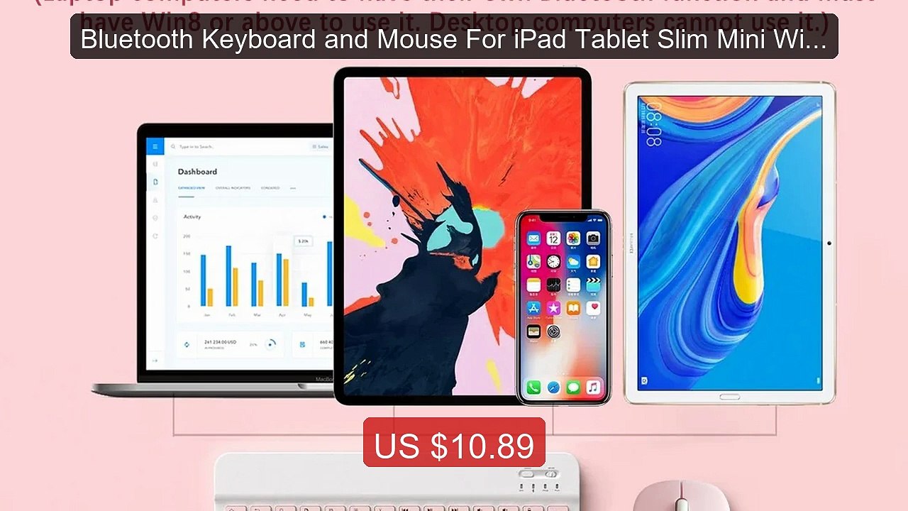 Bluetooth Keyboard and Mouse For iPad Tablet Slim Mini Wireless Key... -- Top Rated 2026 | Buy Now!