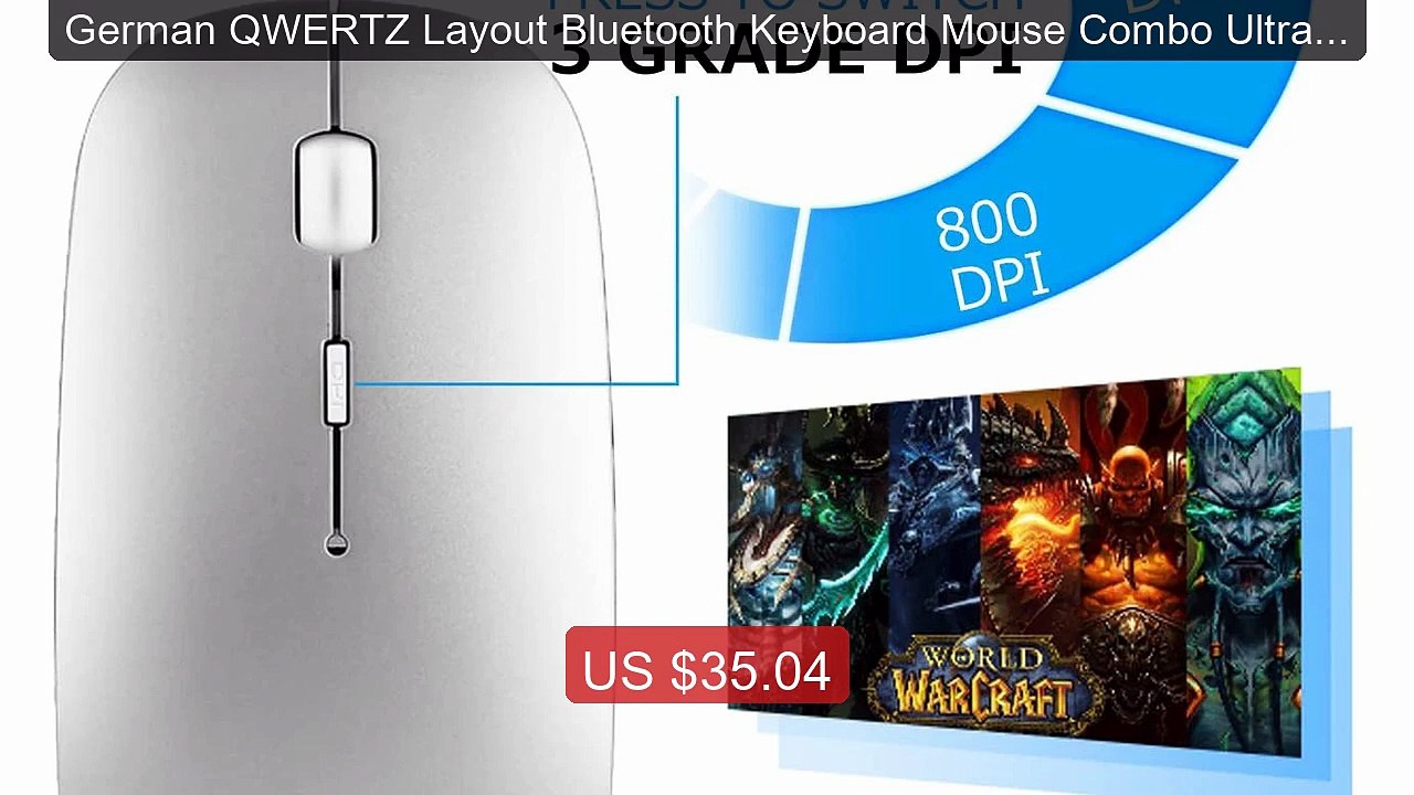 German QWERTZ Layout Bluetooth Keyboard Mouse Combo Ultra-S... -- Top Pick 2026 | Unbeatable Price!