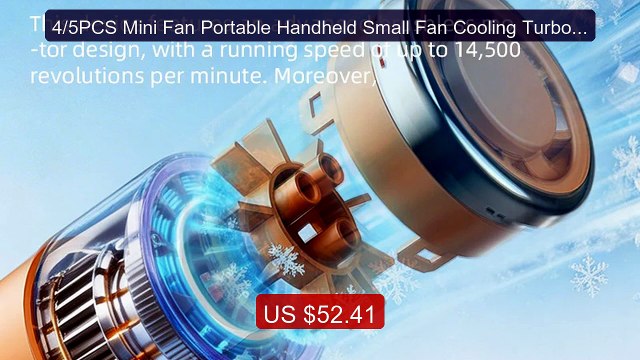 4/5PCS Mini Fan Portable Handheld Small Fan Cooling Turbo High Spee... Top Rated 2026 | Buy Now!