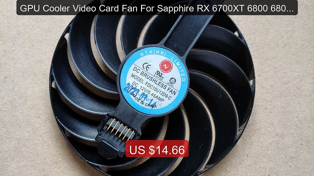 GPU Cooler Video Card Fan For Sapphire RX 6700XT 6800 6800X... -- Top Pick 2026 | Unbeatable Price!