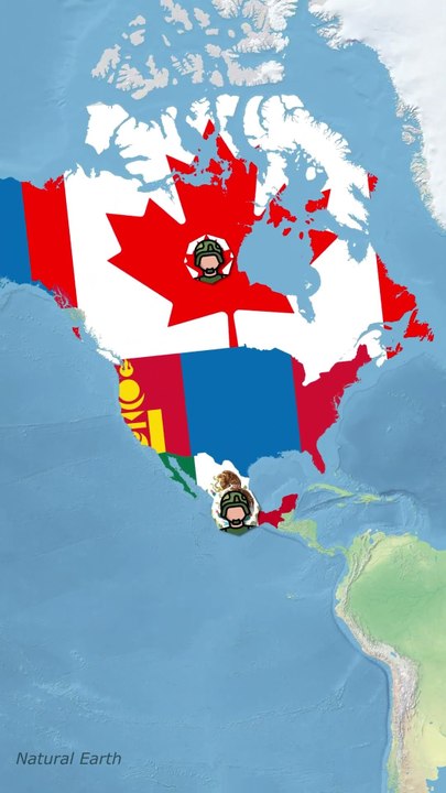 Cosa succederebbe se gli Stati Uniti e la Mongolia si scambiassero di posto?!?
