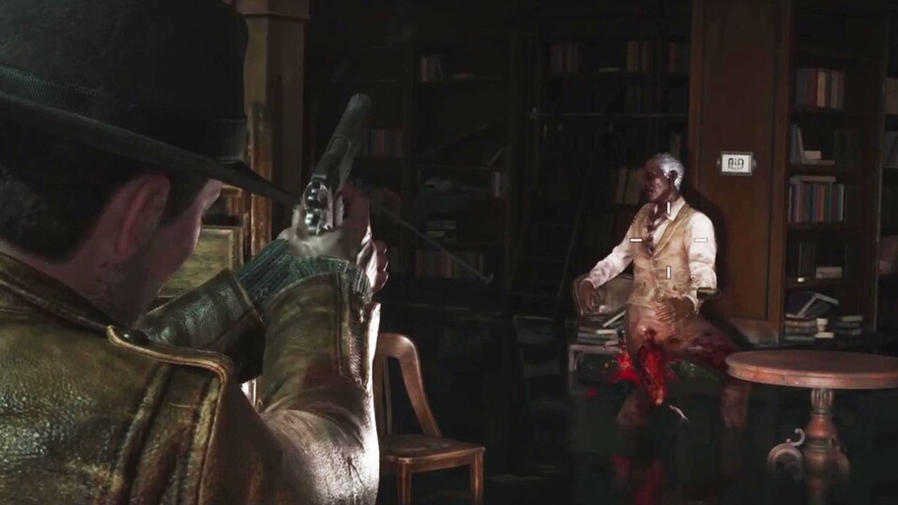 The Sinking City 2: Wir waten durch eine überflutete Bibliothek und werden von ekeligen Mutanten in die Zange genommen