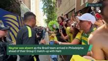 Neymar-less Brazil arrive in Philadelphia