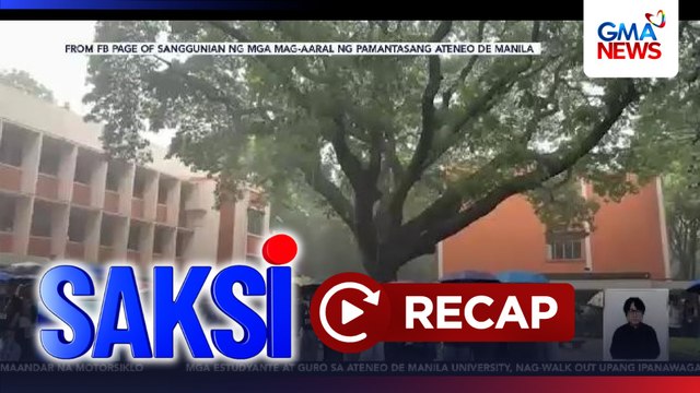 Saksi: (Part 1) Tindero ng isda, patay sa pamamaril; Pagsagip sa 5 na-trap sa elevator ng nasusunog na gusali; Walk out sa Ateneo para manawagan ng hustisya