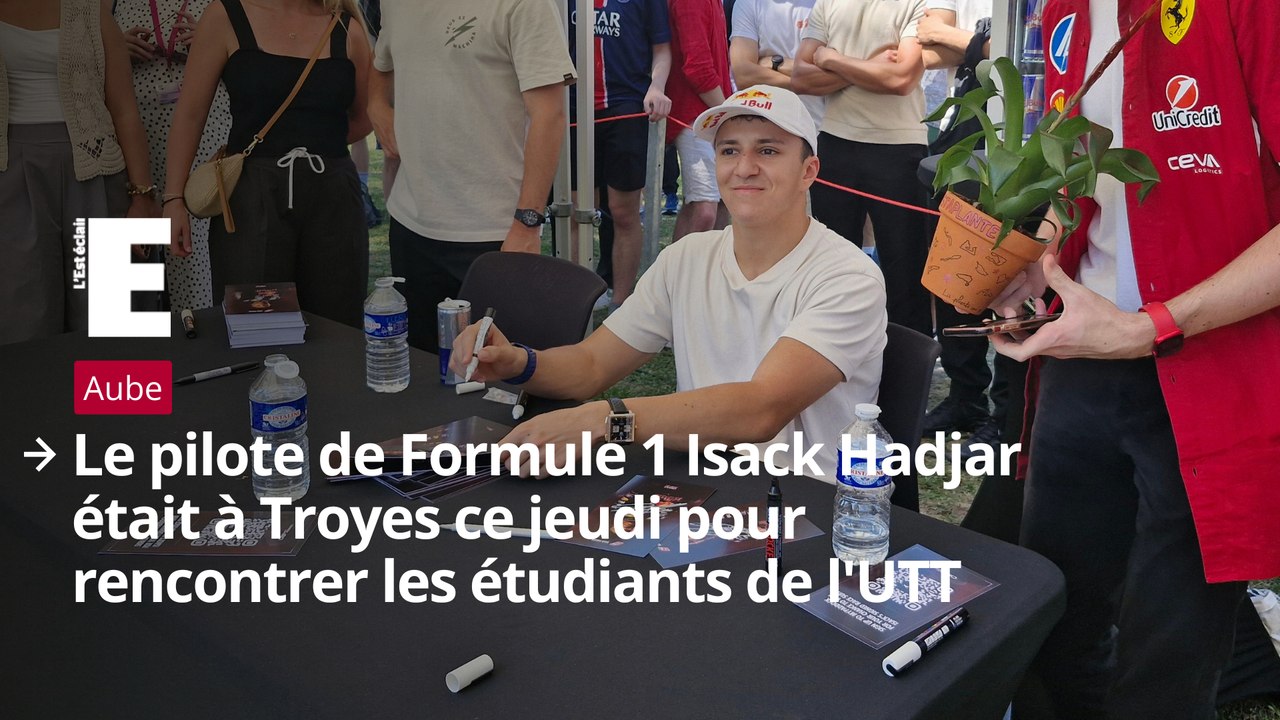 Le pilote de Formule 1 Isack Hadjar était à Troyes ce jeudi pour rencontrer les étudiants de l'UTT