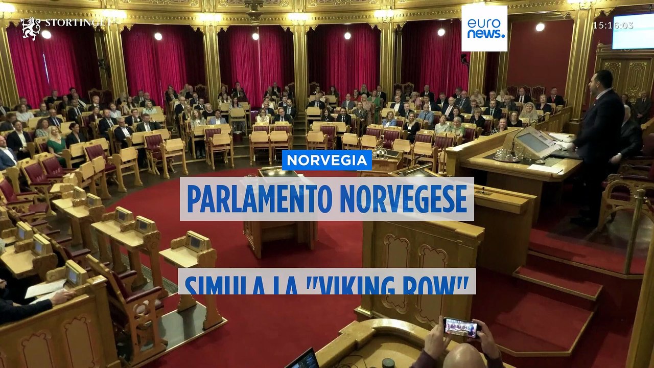 Il Parlamento norvegese fa la "Viking row" per sostenere la squadra ai Mondiali