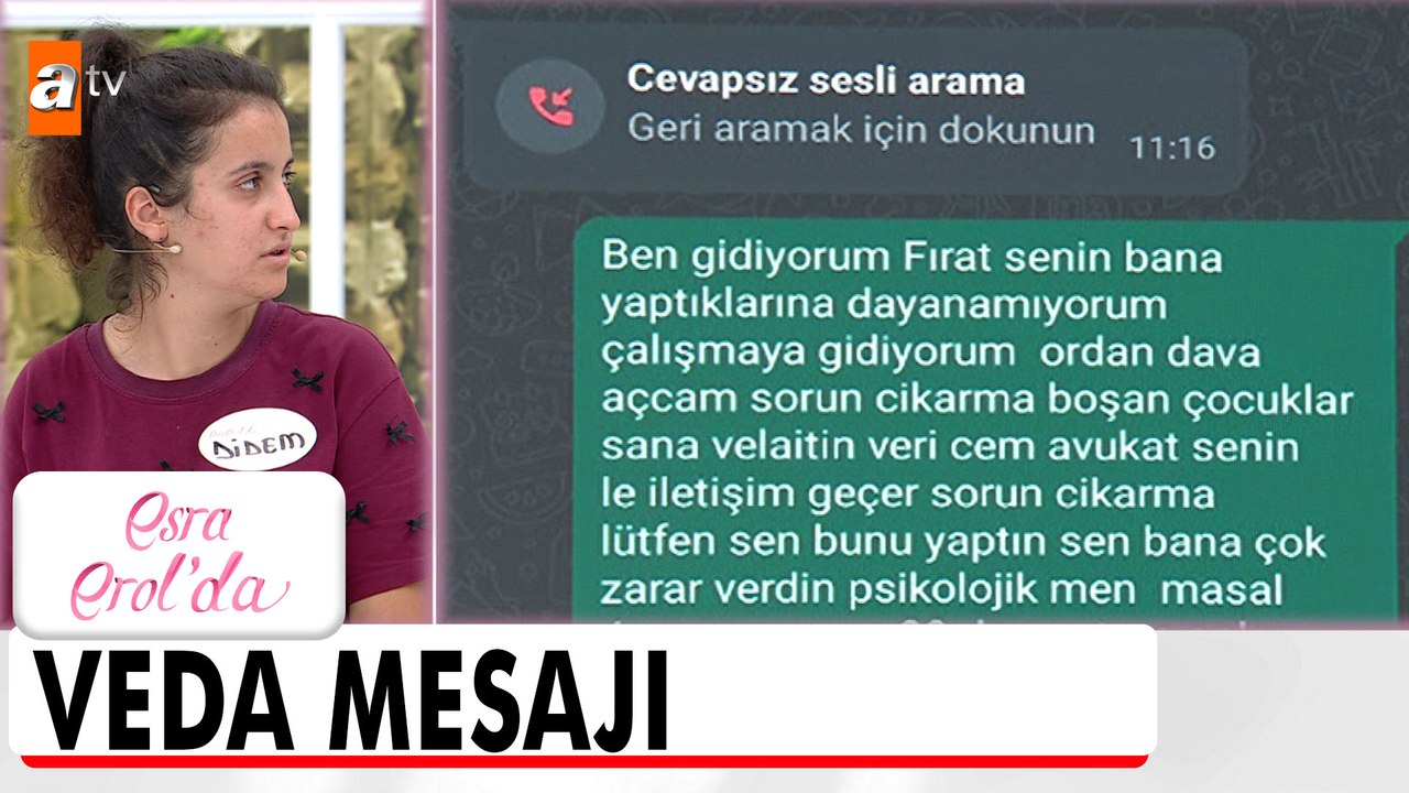 Fırat'a Gidiyorum diye mesaj atmıştım - Esra Erol'da 19 Haziran 2026