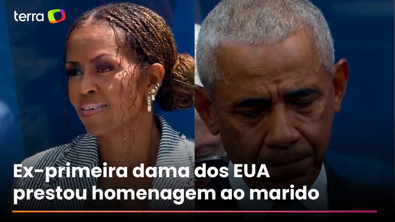 Barack Obama se emociona com discurso poderoso da esposa, Michelle: 'Uma honra estar ao seu lado'