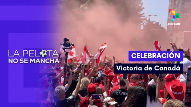 Canadienses celebraron la victoria de su selección