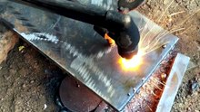 Thick Steel Plate Melts Under Extreme Gas Cutting Power! 🔥⚙️ #Shorts