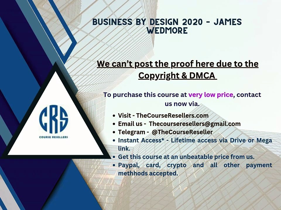 Thecourseresellers.com - Business By Design 2020 – James Wedmore