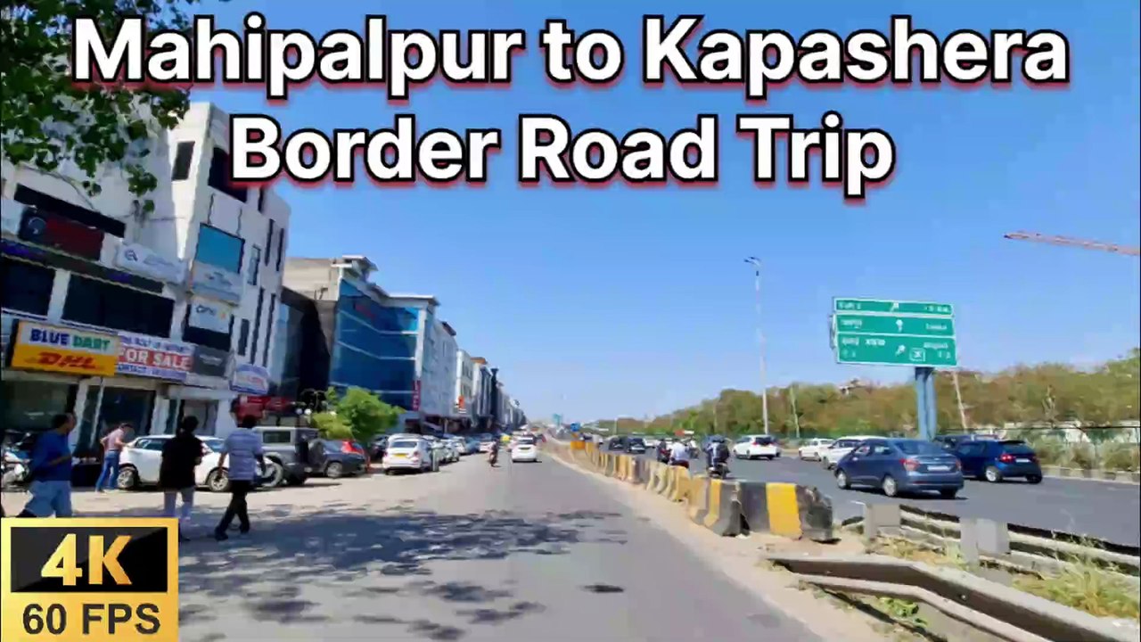 Delhi to Gurgaon Border via Kapashera Road! 🇮🇳 Bustling Delhi City Drive (4K 60fps)