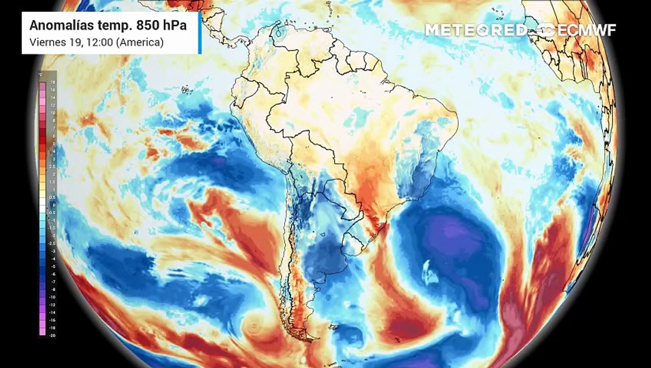 Llega una fuerte irrupción de aire frío polar este fin de semana del Día del Padre a Argentina