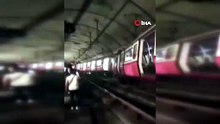 Metro raydan çıktı 3 yolcu yaralandı